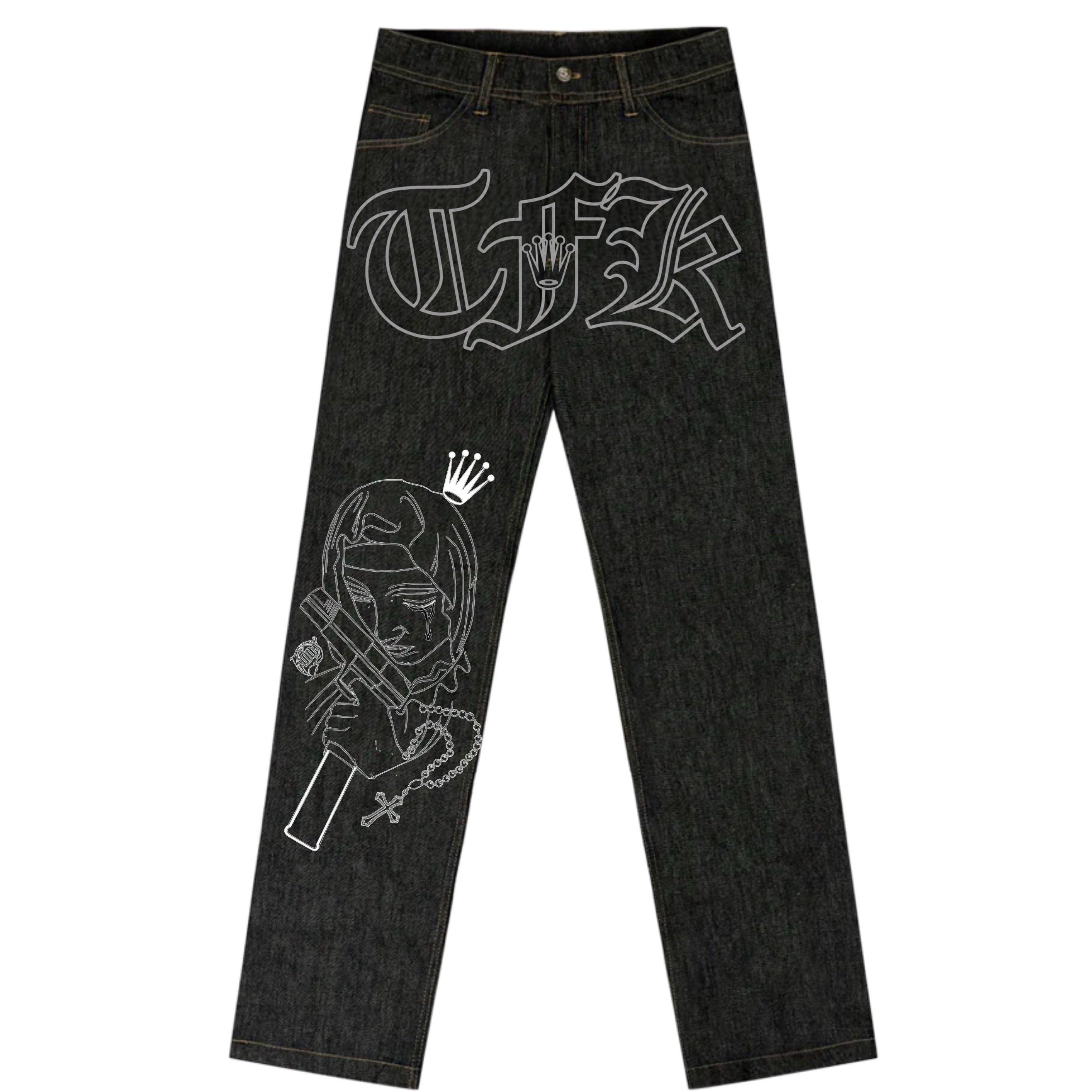 Charcoal-Rosary jeans