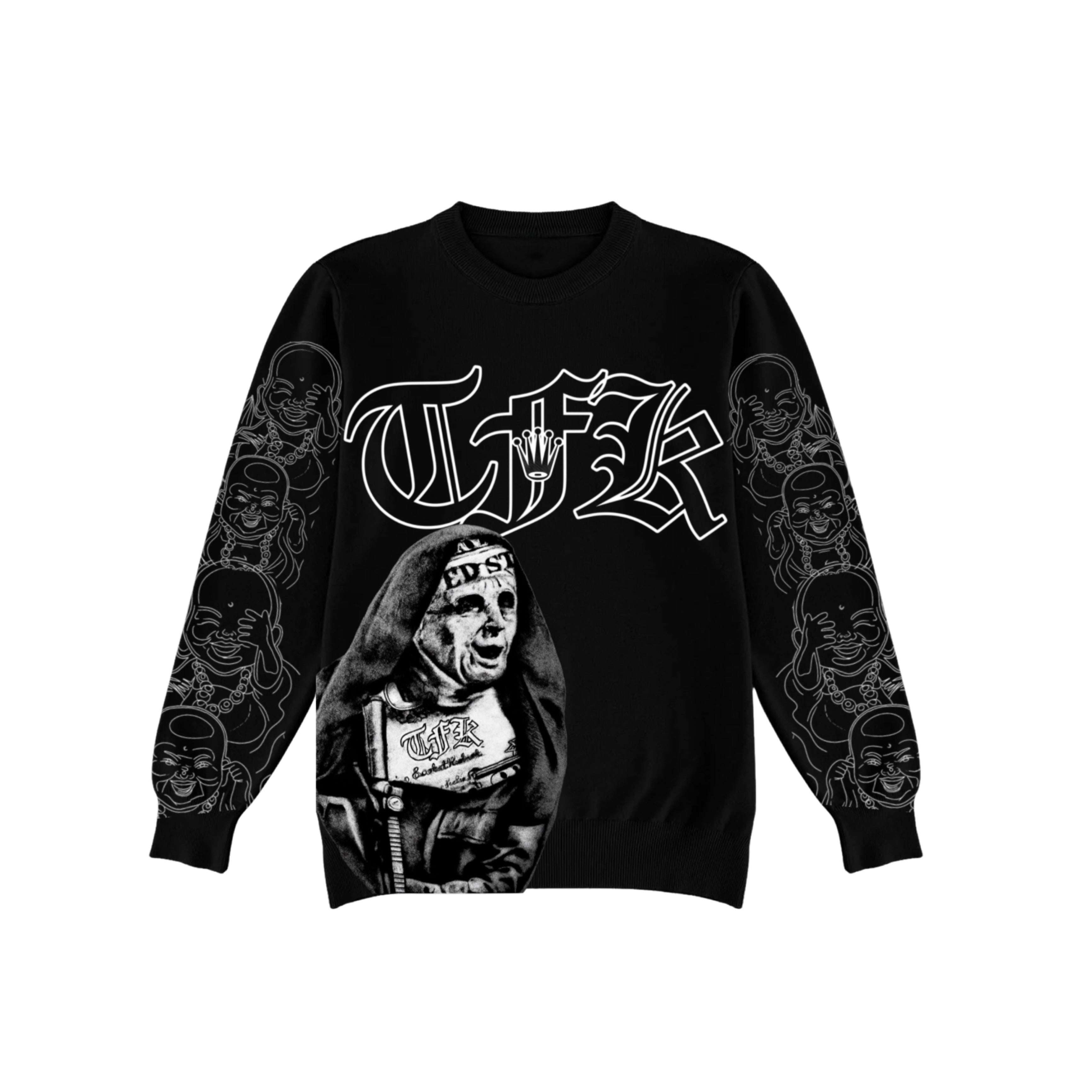 Blk-Nun on the run Crewneck