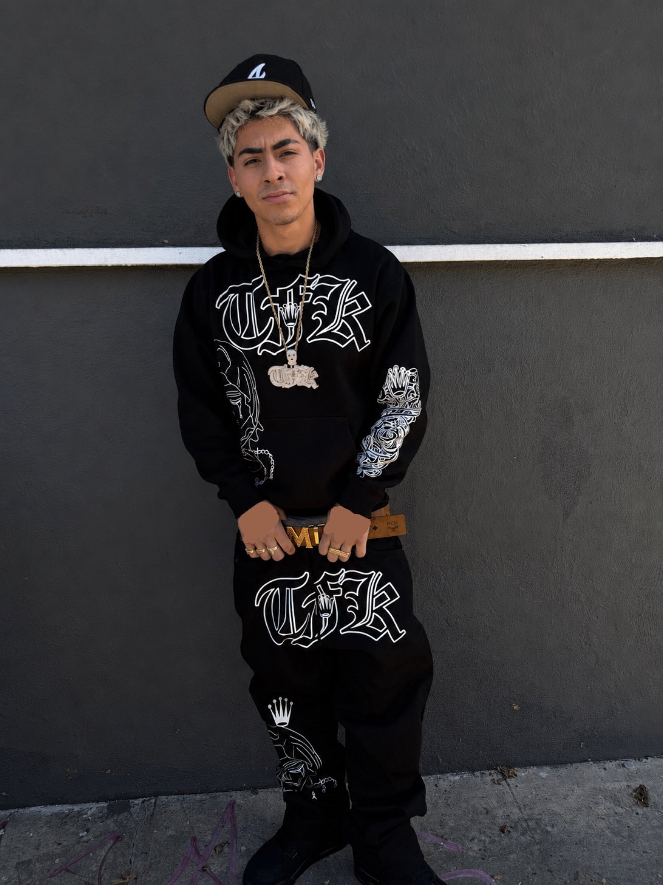 Blk-Rosary hoodie