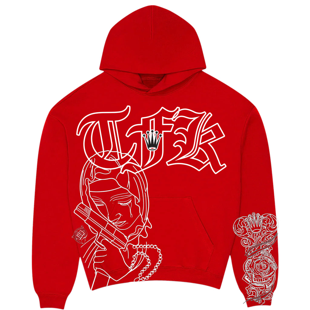 Red-Rosary hoodie