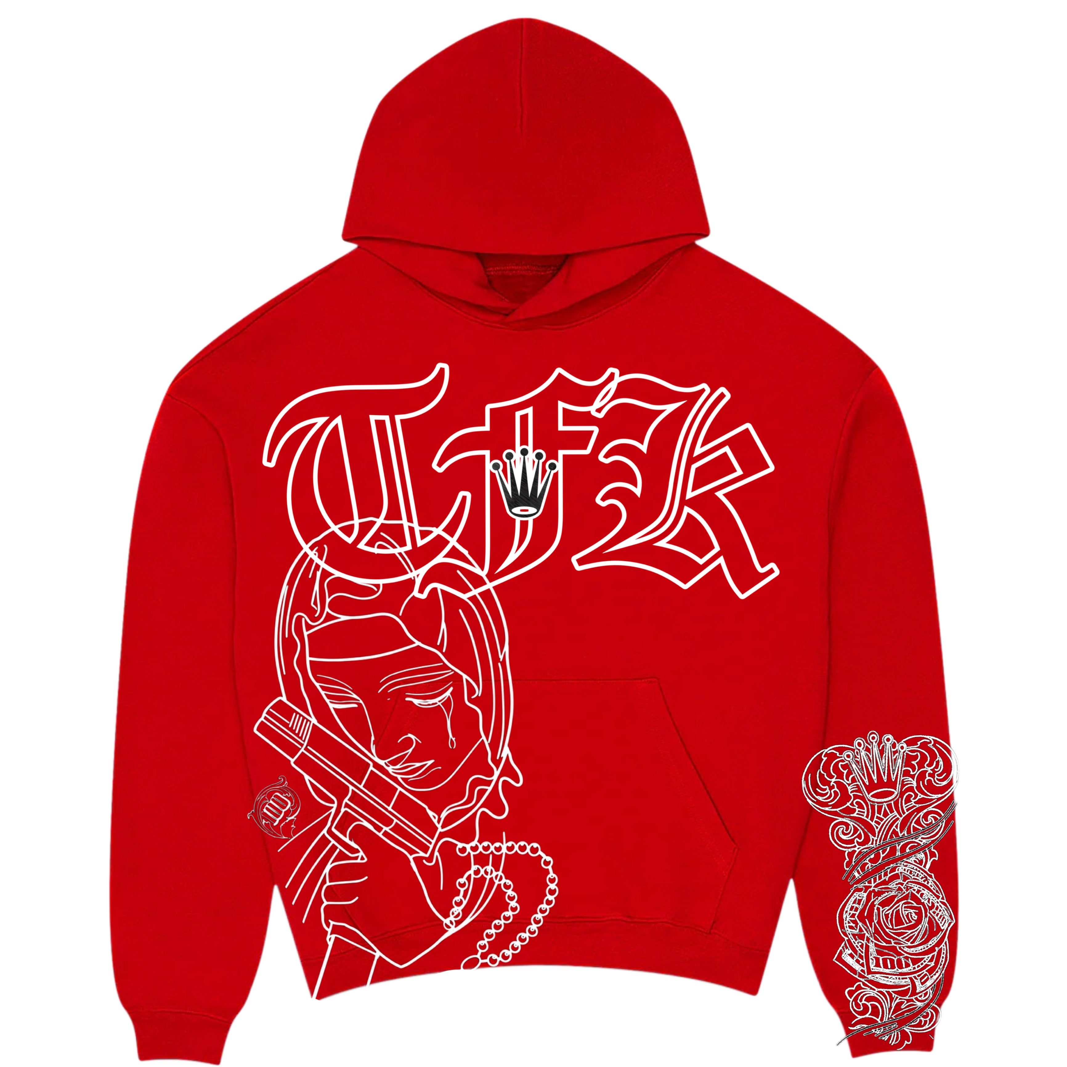 Red-Rosary hoodie