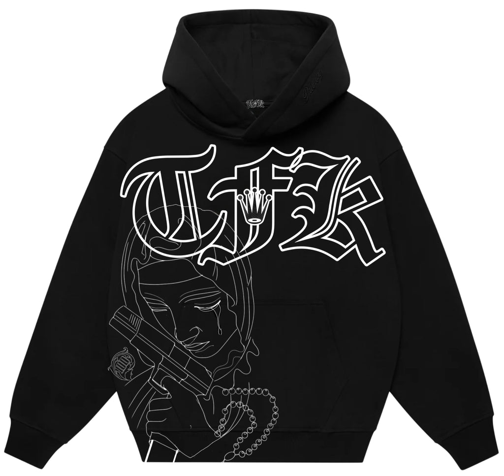 Blk-Rosary hoodie
